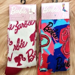 Brand New EQUALIZER ACCESSORIES MATTEL BARBIE LADIES CREW SOCKS-2CT